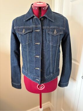 Banana Republic Dark Blue Stretch Denim Jean Jacket